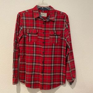 Authentic Garments Flannel Shirt. Size Large